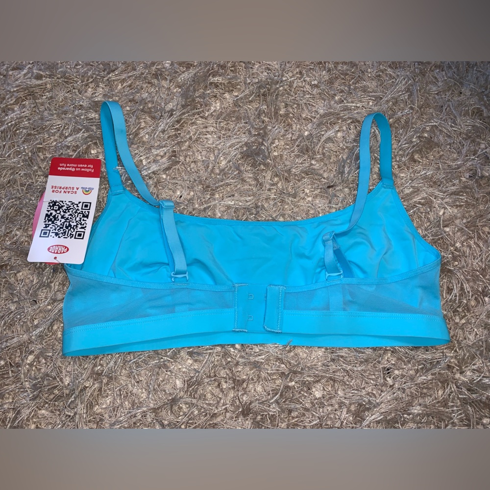 3 for $30 β‘οΈ Blue Checkered Women's Bra & Undies matching set - size L NWT - Picture 3 of 16